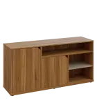 KU2-15DN3 L skříňka nízká 2-dveřová, nika, 740x1522x400, provedení levé, korpus a dvířka ořech světl